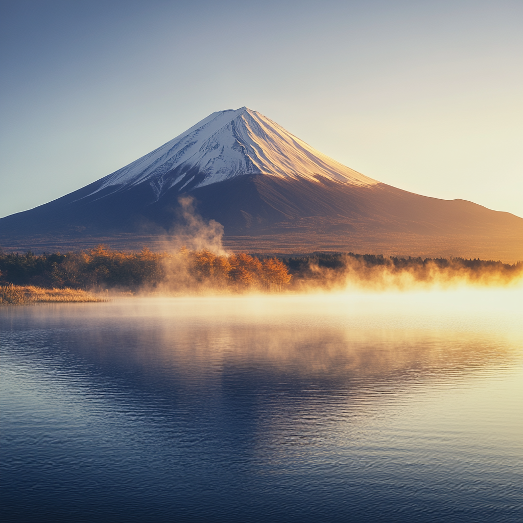 富士山の朝景